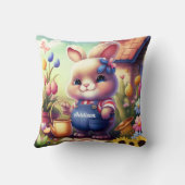 Cute Bunny Kind Kussen (Achterkant)