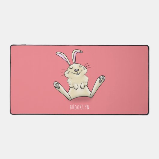 Cute bunny konbit cartoon illustration bureaumat (Voorkant)
