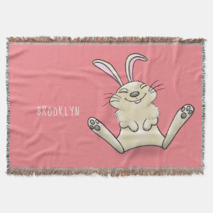 Cute bunny konbit cartoon illustration deken