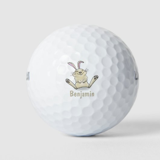 Cute bunny konbit cartoon illustration golfballen (Voorkant)
