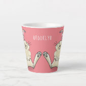 Cute bunny konbit cartoon illustration latte mok (Voorkant)