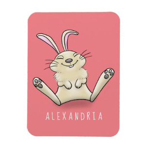 Cute bunny konbit cartoon illustration magneet