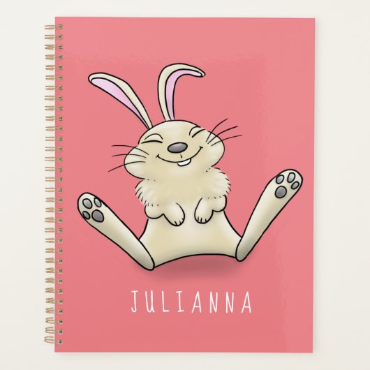 Cute bunny konbit cartoon illustration planner (Voorkant)