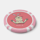 Cute bunny konbit cartoon illustration poker chips (Enkel)