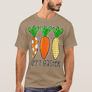Cute Bunny Leopard Pset Carrots Egg Happy T-shirt