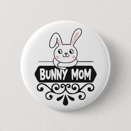 Cute Bunny makrebit Ronde Button 5,7 Cm (Voorkant)