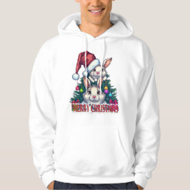Cute Bunny Merry Christmas – Holiday Rabbit Hoodie