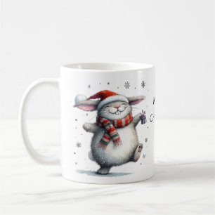 Cute Bunny Merry Kerstmis Koffiemok