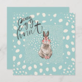 Cute Bunny met Spots Easter Hunt Kaart (Voorkant / Achterkant)