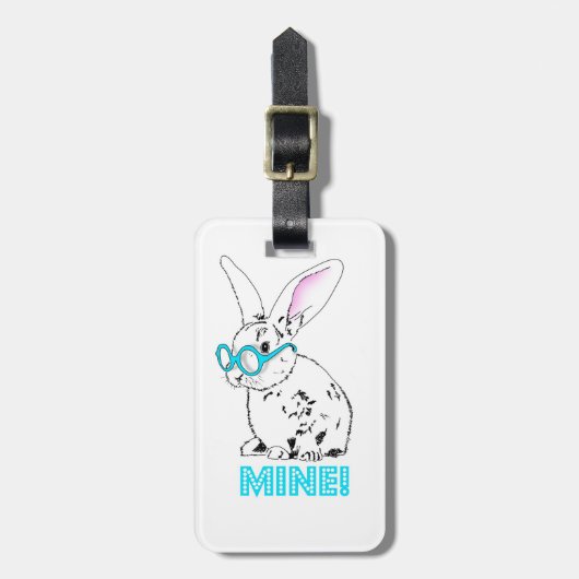 Cute bunny - Mine! Bagagelabel (Voorkant verticaal)
