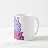 Cute Bunny Minimal Neon Design Koffiemok (Voorkant rechts)
