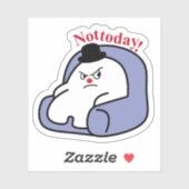 Cute Bunny “Not Today” Sticker | Mood & Relatable  (Feuille)