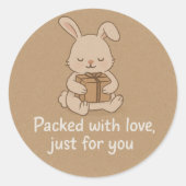 Cute Bunny Packed with Love Sticker (Devant)
