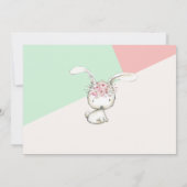 Cute Bunny Pastel Girl Baby shower Invitation (Dos)