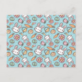 Cute Bunny Pattern Briefkaart (Voorkant)
