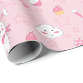 Cute Bunny Pattern Cadeaupapier (Rol Hoek)