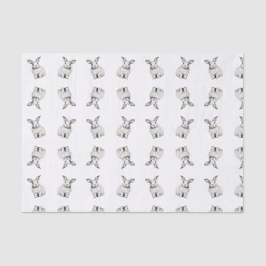 Cute Bunny Pattern Tissuepapier (Voorkant)