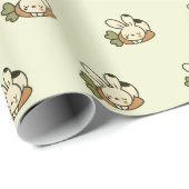 Cute Bunny Pattern Wrapping Paper Cadeaupapier (Rol Hoek)