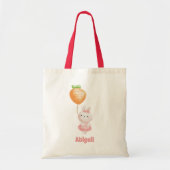 Cute Bunny - Personalized Easter Hunt Tote Bag (Voorkant)