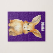 Cute Bunny Personalized Legpuzzel (Horizontaal)