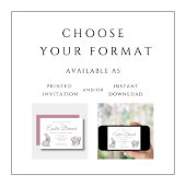 Cute Bunny Pink Easter Brunch Egg Hunt Kaart