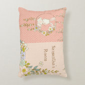 Cute Bunny Pink Polka Dot Accent Kussen (Voorkant(Verticaal))