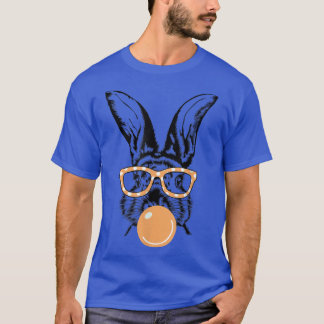 Cute Bunny Polka Dot Oranje Glasses Bubblegum East T-shirt