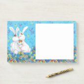 Cute Bunny Post-it® Notities Notes (Op bureau)