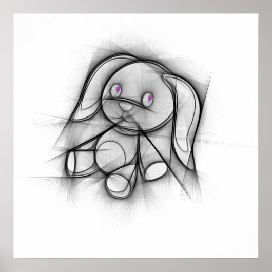 Cute bunny poster. poster (Voorkant)