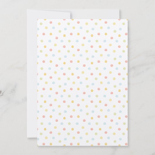 Cute Bunny Première Invitation d'anniversaire (Dos)