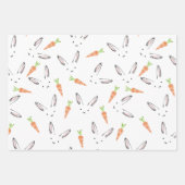 Cute Bunny Rabbit and Carrot Wrapping Paper (Voorkant 3)