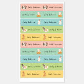 Cute Bunny Rabbit Animals School Daycare Labels (Vel)
