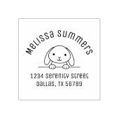 Cute Bunny Rabbit Arch Address Rubberstempel (Afrduk)