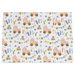 Cute Bunny Rabbit Baby shower Groot Cadeauzakje