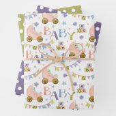 Cute Bunny Rabbit Baby shower Inpakpapier Vel (In situ)