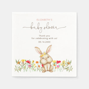 Cute Bunny Rabbit Baby shower Napkins Servet