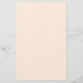 Cute Bunny Rabbit boven Custom Text Beige Briefpapier (Achterkant)