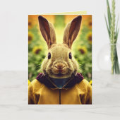 CUTE BUNNY RABBIT CARTE D'ANNIVERSAIRE (Devant)