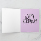 CUTE BUNNY RABBIT CARTE D'ANNIVERSAIRE surdimensio (Intérieur)