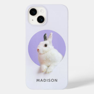 Cute Bunny Rabbit Easter Modern Chic Personalized Case-Mate iPhone 14 Hoesje