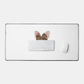 Cute Bunny Rabbit Face Leopard Coquette Bow Glasse (Clavier et souris)