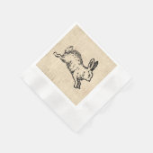 Cute Bunny Rabbit  Illustration Script Art Servet (Hoek)