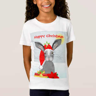 Cute Bunny Rabbit Kerstfeestay Theme T-shirt
