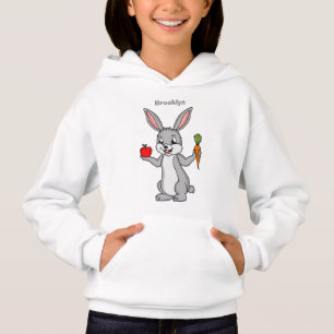 Cute bunny rabbit met groenten cartoon