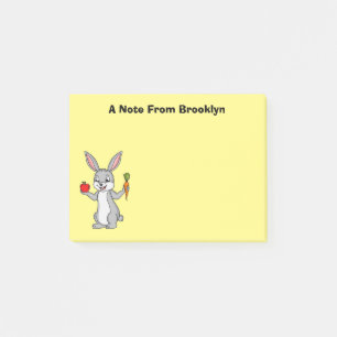Cute bunny rabbit met groenten cartoon post-it® notes
