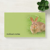 Cute Bunny Rabbit op de Golf Green Post-it® Notes (Kantoor)