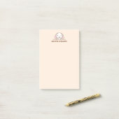 Cute Bunny Rabbit Peking boven Custom Name Post-it® Notes (Op bureau)