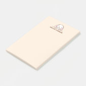 Cute Bunny Rabbit Peking boven Custom Name Post-it® Notes (Schuin)