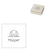 Cute Bunny Rabbit Peking Custom Name Rubberstempel (Gestempeld)
