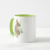 Cute Bunny Rabbit Pet Animal Custom Name Coffee Mok (Voorkant links)